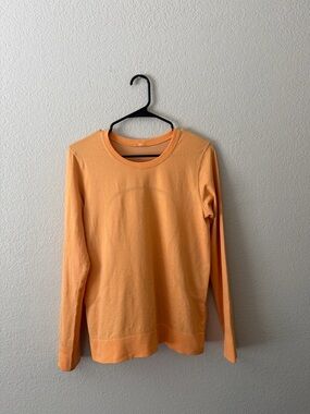 Lululemon women’s mango dream swiftly relaxed long sleeve shirt size 6